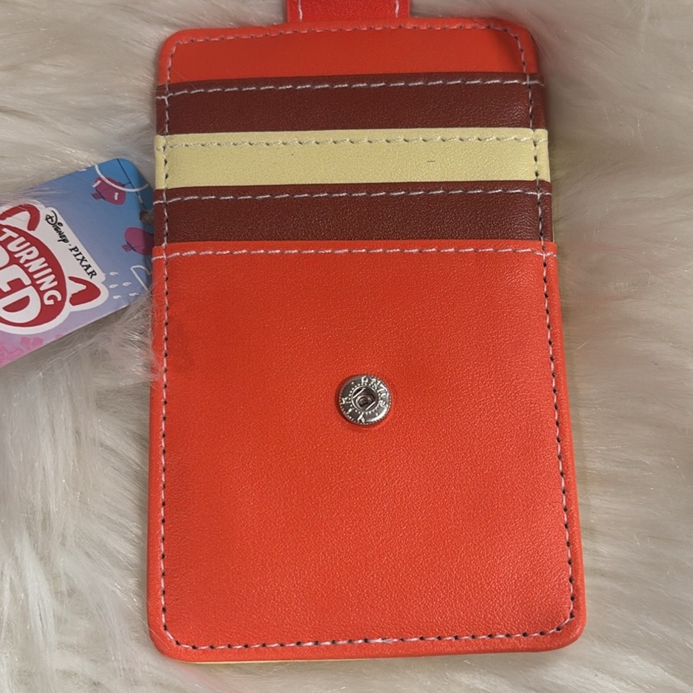 DISNEY VEGAN LEATHER WALLET, ID CARD HOLDER, TURNING RED RED PANDA MEI NWT - Picture 5 of 5